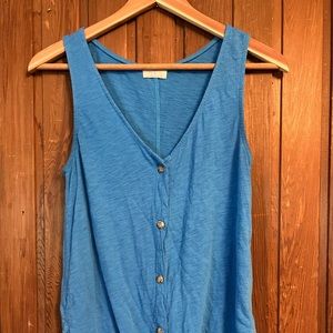 T.La for Anthropologie Button Front Tie Tank
